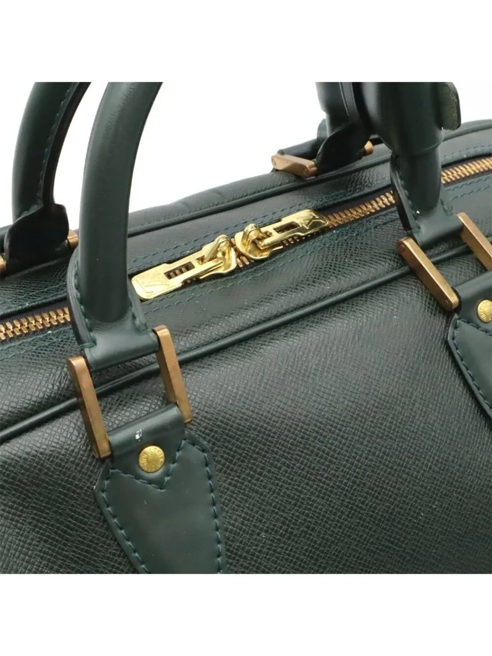 Louis Vuitton Taiga Kendal PM Boston Bag Purse 2-Way Epi Sea Green